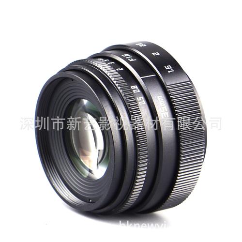 批发新艺微单相机镜头c口cctvmini25mmf18mkii黑银